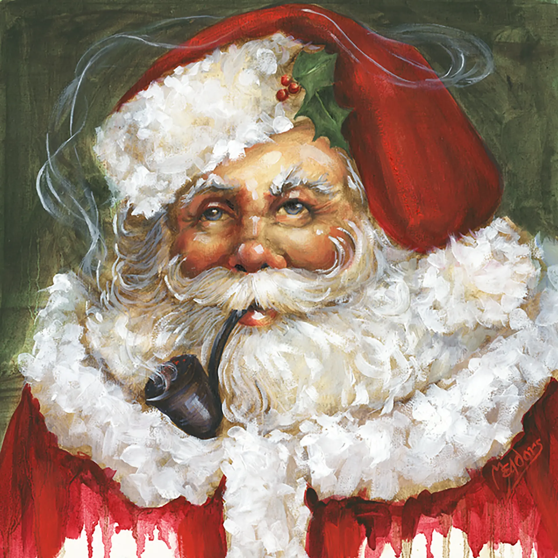 Simply Santa, a Celia Meadors original Santa painting