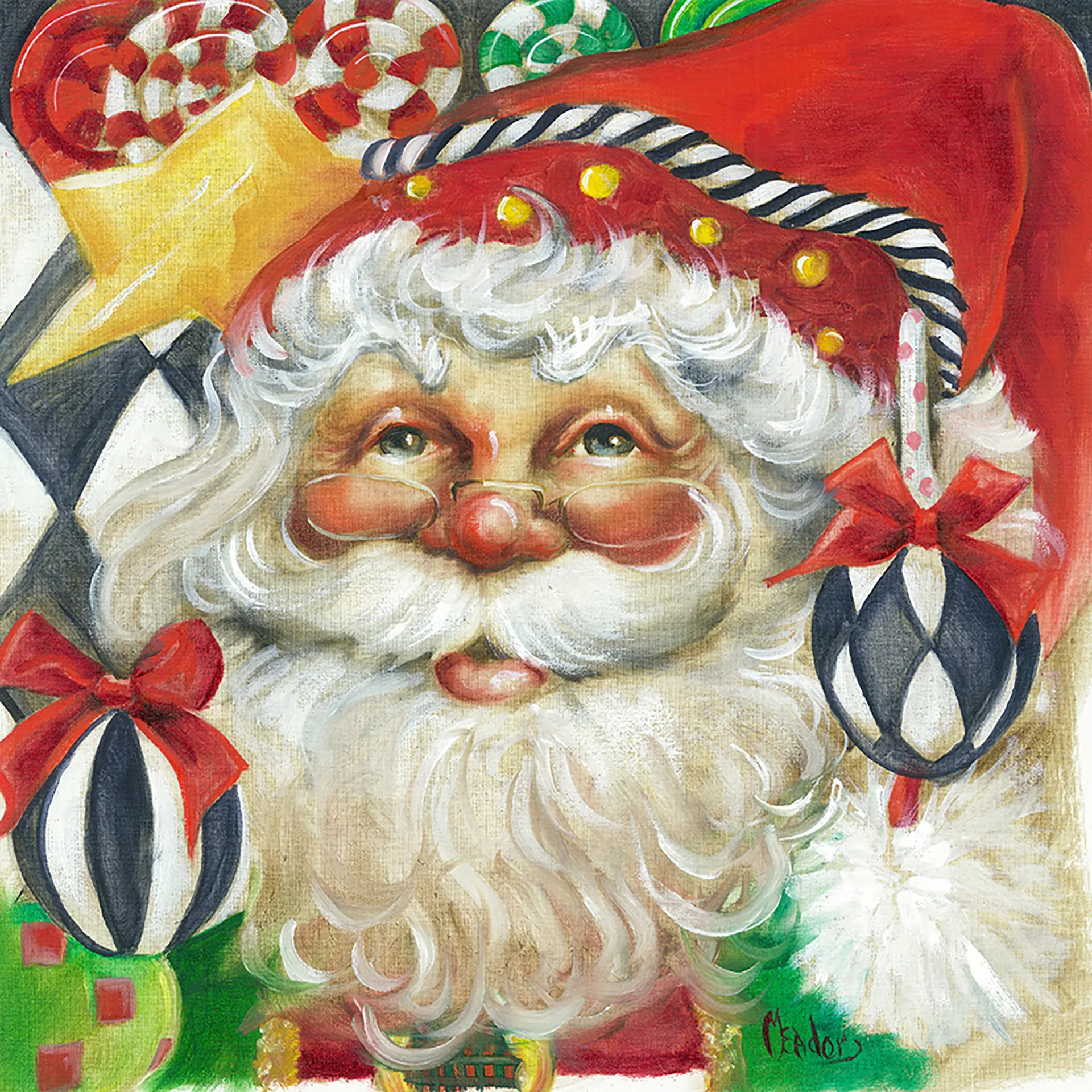 Sweet Santa, a Celia Meadors original Santa painting